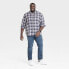 Фото #2 товара Men's Reversible Long Sleeve Button-Down Shirt - Goodfellow & Co Blue XXL