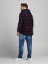 Фото #3 товара Мужская рубашка Jack & Jones Plus JJEGINGHAM Loose Fit 12183107 вишневая