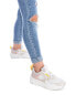 Women's Sneakers By White With Multicolor Accent