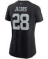 ფოტო #3 პროდუქტის Women's Josh Jacobs Black Las Vegas Raiders Name Number T-shirt
