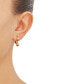 ფოტო #2 პროდუქტის Dangle Heart Huggie Hoop Earrings in 10k Gold