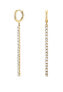 Фото #1 товара Charming gold-plated earrings with clear crystals Tennis JETCG-J916