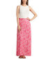 Juniors' Floral-Print Yoked Maxi Skirt