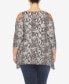 ფოტო #4 პროდუქტის Plus Size Snake Print Cold Shoulder Tunic Top