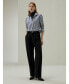 ფოტო #12 პროდუქტის Women's The Amalfi Stripe Silk Shirt for Women