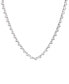 Cubic Zirconia Round Graduated 18" Necklace in Silver Plate