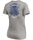 ფოტო #2 პროდუქტის Women's Heather Gray Tampa Bay Lightning 2021 Stanley Cup Champions Jersey Roster V-Neck T-shirt