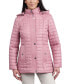 ფოტო #1 პროდუქტის Women's Petite Hooded Quilted Water-Resistant Coat