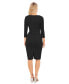 Фото #2 товара Women's Embellished Asymmetric 3/4-Sleeve Dress