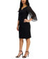 Petite Chain-Detail Sheer-Sleeve Sheath Dress