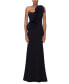 Фото #1 товара Women's Flower-Embellished One-Shoulder Gown