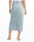 Women's Front-Slit Midi Jeans Skirt