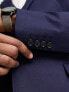 Фото #4 товара ASOS DESIGN slim linen mix suit jacket in navy