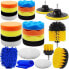 Фото #2 товара Yumzeco Affstore 20-in-1 Car Cleaning Set Rim Care with Rim Brush, Car Care Set, Brush for Cordless Screwdriver, Car Wash Glove, Small Wire Brush, Polish Wax Applicator Pad, Affstore Cleaning Brush