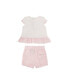 Комплект для малышей Guess Комплект с рубашкой и шортами для девочки Baby Girl Short Sleeve Shirt and Short Set Белый, 6-9M - фото #2