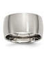 Stainless Steel Brushed 12mm Half Round Band Ring