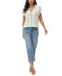 ფოტო #5 პროდუქტის Women's Sailor-Collar Crochet Pullover Top