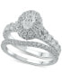 ფოტო #1 პროდუქტის Diamond Oval Halo Bridal Set (2 ct. t.w.) in 14k White Gold