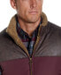 Men's Sherpa Lined with Faux Leather Detailing Vest