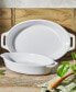 Ceramic 2 Piece Oval Baking Dish Set