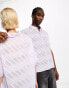 IIQUAL – Unisex-Polohemd mit Textur in transparentem Flieder