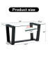 Фото #9 товара Glass Dining Table Large Modern Minimalist Rectangular for 6-8 with 0.4" Tempered Glass Tabletop and Black MDFTrapezoid Bracket, For Kitchen Dining Living Meeting Room Banquet Hall