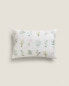 Floral print cushion cover