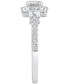 ფოტო #6 პროდუქტის Diamond Halo Bridal Set (1-1/2 ct. t.w.) in 14k White Gold