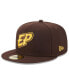 Фото #1 товара Men's Brown El Paso Chihuahuas Authentic Collection Alternate Logo 59FIFTY Fitted Hat