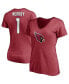 Фото #2 товара Women's Kyler Murray Cardinal Arizona Cardinals Player Icon Name and Number V-Neck T-shirt