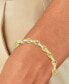 ფოტო #2 პროდუქტის Cubic Zirconia Mariner Link Chain Bracelet in 14k Gold-Plated Sterling Silver