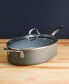 Hard Anodized 5 quart Nonstick Oval Saute Pan with Helper Handle and Lid
