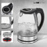 Фото #3 товара Электрический чайник Clatronic WKS 3744 G 1,7 л 2200 Вт Черный, Серый, Нержавеющая сталь, Прозрачный 263935