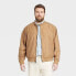 Фото #1 товара Men's Faux Suede Lightweight Bomber Jacket - Goodfellow & Co Brown S