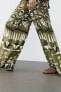 Фото #4 товара Широкие брюки из сатина ZARA