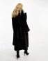 Forever New belted faux fur maxi coat in black