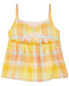 Фото #5 товара Baby 2-Piece Plaid Set with Bubble Shorts 6M