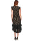 Women's V-Neck Ruffle-Trim Lace Dress