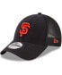 Фото #1 товара Men's Black San Francisco Giants Trucker 9FORTY Adjustable Snapback Hat