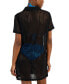 Фото #2 товара Women's Crochet Tunic Shirt Cover-Up, Created for Macy's