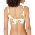 Body Glove Women's Standard Kate Crop Bikini Top Playful Floral, Large