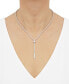 Фото #2 товара Arabella cubic Zirconia 17" Lariat Necklace in Sterling Silver