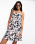 Фото #1 товара Pieces sleeveless mini dress in black ditsy floral