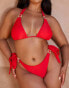 Moda Minx Curve X Bernadette Afia Amour triangle bikini top in red