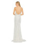 Фото #2 товара Women's Embellished Plunge Neck Sleeveless Trumpet Gown