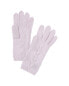 Portolano Chunky Cable Cashmere Gloves Women's White