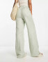 & Other Stories linen blend tailored trousers in pastel green