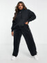 Фото #4 товара Nike Plus mini swoosh oversized pullover hoodie in black and sail