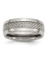 Фото #1 товара Titanium Grey Carbon Fiber Inlay Wedding Band Ring