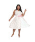 ფოტო #1 პროდუქტის Plus Size 1960s Garden Party Swing Dress